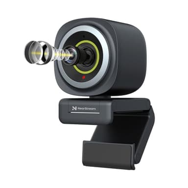 NearStream WebCam 4K PC con Microfono Integrato per Cancellazione del Rumore, 4K@30fps /1080P@60fps, Webcam Streaming Con FOV Regolabile& Tracciamento del Volto & Messa a Fuoco Automatica (V08AF)