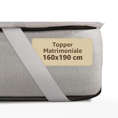 SoNiT home decor - Topper Letto Matrimoniale - Topper Matrimoniale 160x190 - Ipoallergenico e Traspirante