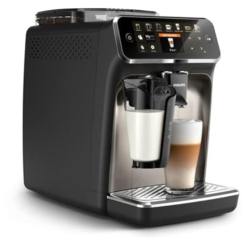 PHILIPS Série 5400 Noir/Chrome EP5447/90 Macchina espresso broyeur, 12 boissons, caraffa LatteGo