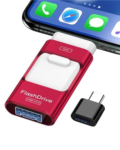 ZARMST Chiavetta USB 256GB per lPhone e Android, 4 in 1 Memoria Esterna con iOS, USB C, Micro USB e Tipo C, Pen Drive 256 GB per Foto, Compatibile con Smartphone, Computer e Laptop