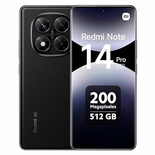 Xiaomi Redmi Note 14 Pro 5G Smartphone, 12 GB RAM 512 GB, 6.67 Inches, Rhythm Eye Protection, Fingerprint Unlock, Dual Card Dual Standby, Curved Screen, NFC, 45W Wired Fast Charging, Midnight Black
