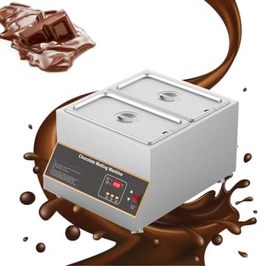 Ddasam Temperatrice cioccolato, Macchina per fusione di cioccolato, Non è necessario aggiungere acqua, controllo intelligente della temperatura con display digitale Isolamento continuo 6KG*2