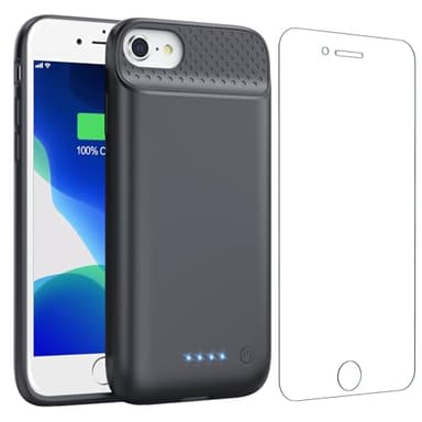 Feob Cover Batteria per iPhone 6/6s/7/8/ SE (2020/2022)-4,7", 7000mAh Cover Ricaricabile Battery Case Custodia Batteria Cover Caricabatterie Cover Power Bank per iPhone 6 / 6s/ 7/8/ SE-4,7"