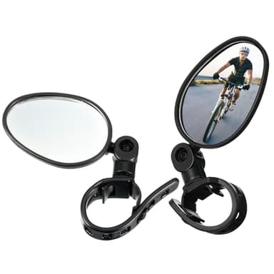 2 Pezzi Specchietto Retrovisore Bici, Specchio Bici, 360° Ruotabile HD Specchietto Retrovisore per Bicicletta, Specchio Convesso, Specchietto Retrovisore in Vetro per Bicicletta/Mountain Bike