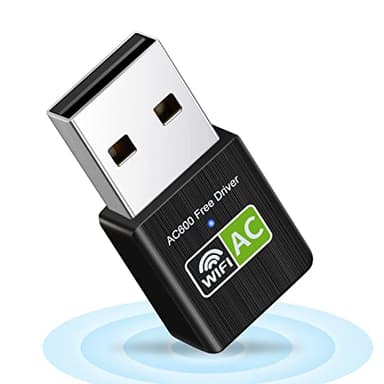 Adattatore WiFi USB, Chiavetta Ricevitore WiFi per PC fisso, 600Mbps Dual Band 2.4/5.8GHz Nessun Bisogno di Driver Mini WiFi Stick per PC Desktop Laptop Portatile, Windows 10/8.1/8/7/XP