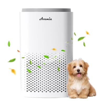 Avamia HEPA H14 Purificatore d'Aria per Grandi Stanze e Camere da Letto fino a 168 ㎡, Sensore di Qualità dell'Aria Laser e Modalità Sonno, Filtro per Polvere, Fumo, Peli di Animali, Odori e Polline