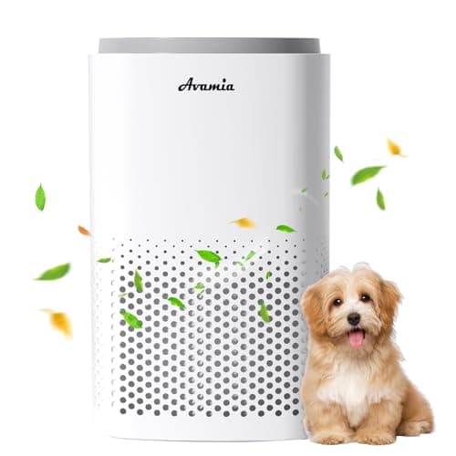 Avamia HEPA H14 Purificatore d'Aria per Grandi Stanze e Camere da Letto fino a 168 ㎡, Sensore di Qualità dell'Aria Laser e Modalità Sonno, Filtro per Polvere, Fumo, Peli di Animali, Odori e Polline