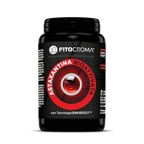 FITOCROMA® Astaxantina 8mg con tecnologia EMUBOOST™, Astaxantina pura con innovativa tecnologia solubile ad elevato assorbimento, Antiossidanti - 120 capsule