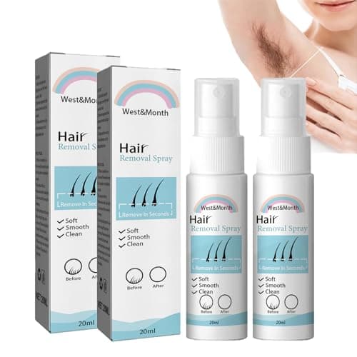 2Pcs Spray per la Depilazione del Corpo, Hair Removal Spray, Crema Depilatoria, Rimozione Delicata dei Capelli per Ascelle, Braccia, Gambe, Prodotto Depilatorio non Irritante per Donne e Uomini