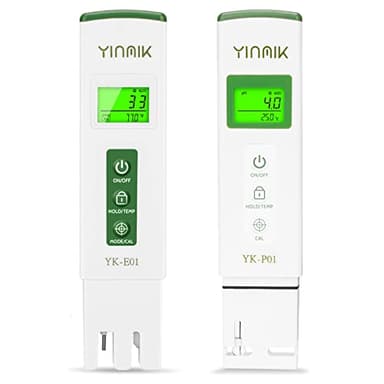 YINMIK PH TDS Tester Combinato, pHmetro Digitale, Misuratore di PH PPM Professionale per Coltura idroponica, Piscina, Acquario, Bevande domestiche, Homebrew