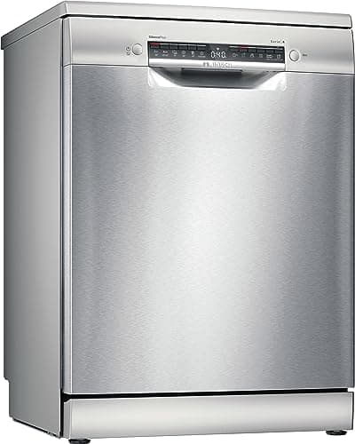 Bosch SMS4EMI01E Serie 4, Lavastoviglie da libera installazione, Home Connect, Diagnostica da remoto, Assistente al lavaggio, EcoDosage, Acciaio, 60cm