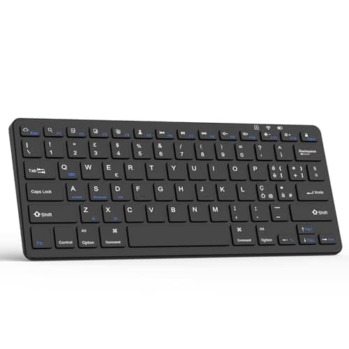 TQQ Tastiera iPad, Tastiera Bluetooth Ricaricabile, Per iPad 10 Generazione/iPad 9 Generazione/iPad Air/iPad Pro/iPad Mini/Samsung tablet S9/Android e Window