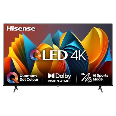 Hisense TV 43" QLED 4K 43E77NQ, Smart TV VIDAA U7, Dolby Vision, HDR 10+, Game Mode Plus, Dolby Atmos, Alexa Built-in, VIDAA Voice, Tuner DVB-T2/S2 HEVC 10, lativù 4K