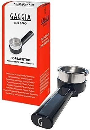 Gaggia KIT Portafiltro Originale Pressurizzato "Crema Perfetta" con logo "G", Nero