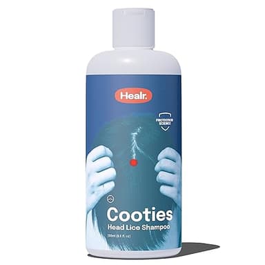 Healr Shampoo Pidocchi e Lendini Forte con Olio di Rosmarino, 250ml - Azione 2 in 1: Shampoo per Pidocchi e Lendini + Pretezione Capelli - Shampoo Pidocchi Trattamento Forte Bambini - Senza SLS e SLES