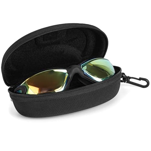 Bezzee Pro Occhialini Nuoto Antiappannamento - Occhialini Piscina con Protezione UV e Custodia - Occhialini Mare, Cinturino in Silicone Regolabile e Ponte Nasale Morbido- Occhialini Nuoto Uomo e Donna