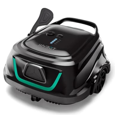 WYBOT Aspirapolvere robotico senza fili per piscina con lunga durata, doppi filtri, ricarica rapida, ideale per piscine a fondo piatto
