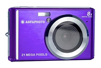 AGFA PHOTO Realishot DC5200 - Fotocamera Compatta, 21MP, Schermo LCD 2,4", Zoom Digitale 8x, Video HD 720p, Batteria al Litio, Schede SD, Modalità Scena - Viola