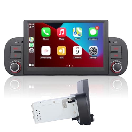 Autoradio compatibile con CarPlay wireless/Android Auto per Fiat Panda 2013-2020 con Alta potenza di uscita touch screen IPS/Bluetooth/Mirror Link/FM/AM/USB
