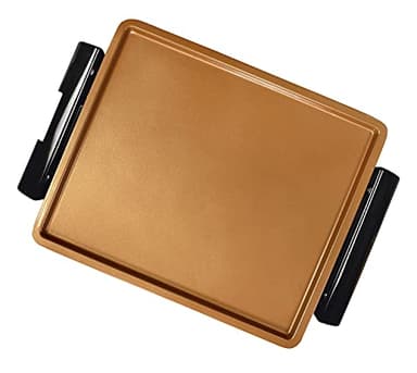 Griglia Elettrica Senza Fumo STARLYF Smokefree Grill Cooper, Nuovo design, 1250W, Griglia No Fumo Carne Pesce e Verdure Grigliate Cucina Barbecue (1 Piastra Extra)