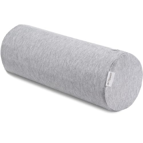 Flowen Cuscino Cilindrico Cervicale Memory Foam 40x15 cm Alta Qualità per Fisioterapia Dormire e Riposare Supporto Ergonomico per Collo Gambe e Schiena per Letto e Divano con Federa Lavabile
