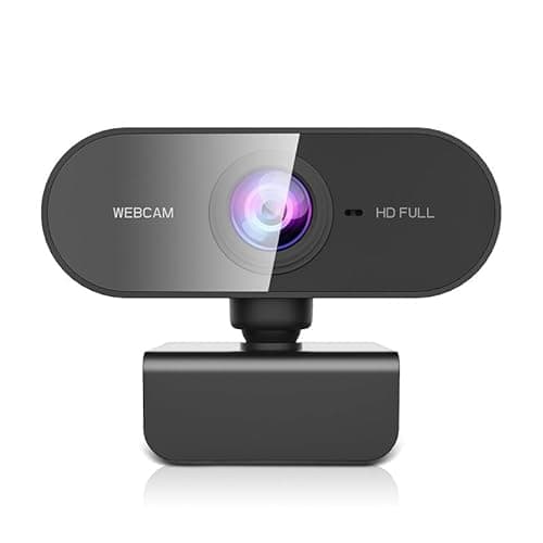 DDKJ Webcam PC con Microfono, Web Cam Full hd 1080P USB Web Camera, Rotazione di 360 Gradi Plug & Play Videocamera Telecamera PC per Windows Macos Linux Zoom Streaming Youtube Skype Video