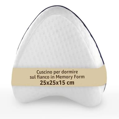 SONIT - Cuscino Gambe per Dormire in Memory Foam - Cuscino per Dormire sul Fianco - Supporto Gambe e Ginocchia Traspirante, Sfoderabile e Lavabile