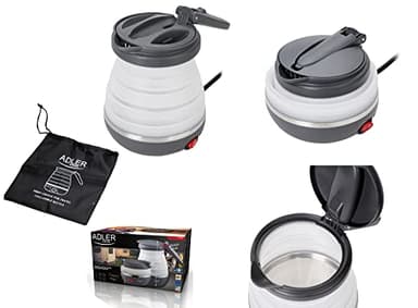 Bollitore elettrico pieghevole Salvaspazio da Viaggio elettrico portatile, mini bollitore elettrico da 600 ml, silicone per uso alimentare, per escursioni, campeggio ufficio casa