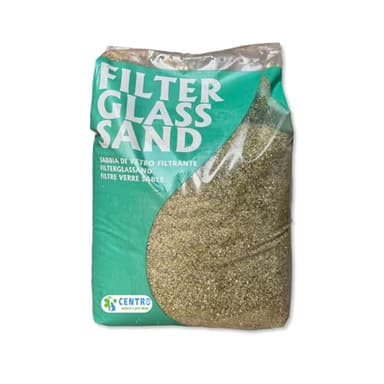 Centro Natura & Pet shop Sabbia di Vetro Filtrante per Pompa Filtro Piscina Granulometria 04-1,6mm Confezione da 20kg