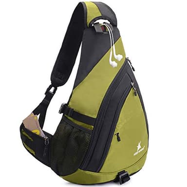 Zaino Monospalla Uomo Donna | Zaino Spalla Sportiva Impermeabile Grande Capacità 14" Computer Portatile | Sling Bag Borsa a Spalla per Viaggio Ciclismo Sport