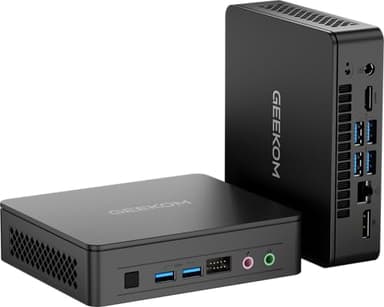 GEEKOM Air12 Lite Mini PC - Alder Lake N100 Processore(4 Cores e 4 Threads, Fino a 3.4GHz), DDR4 8GB+256GB SSD, Mini PC Windows 11 Pro, WiFi 5/Bluetooth 5.1/4K 2 Display, per Casa/Azienda/Scuola
