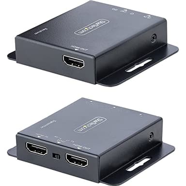 StarTech.com Extender HDMI 4K su cavo Ethernet CAT6/CAT5 - Video Extender 4K 30Hz o 1080p 60Hz - HDMI su cavo Ethernet - Kit trasmettitore e ricevitore HDMI - Telecomando IR (EXTEND-HDMI-4K40C6P1)