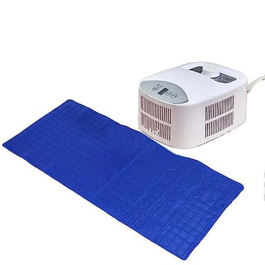 Materasso di Raffreddamento, Materassino Rinfrescante per Letto 160X70Cm, Basso Rumore da 33 Db, Temporizzazione Regolabile A 2 velocità, Sistema di Raffreddamento del Materasso