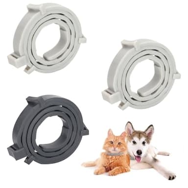 Collare Antiparassitario per Gatti,3 Pezzi Collare Antipulci Gatto,Collare Antipulci Cane Piccola,Naturale Regolabile Impermeabile Protezione Collare Antipulci e Zecche per Gatti