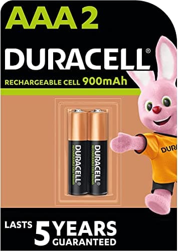2X Duracell AAA Ricaricabili 900 mAh (1 Blister Da 2 Batterie)2 Pile Ministilo Ricaricabili