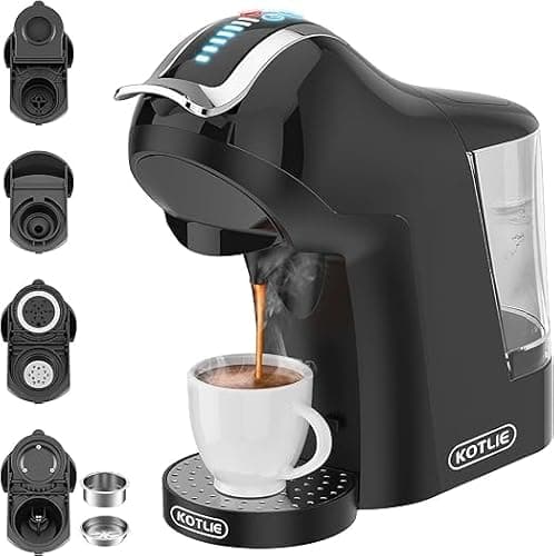 KOTLIE EM-308A Macchina da caffè 5 in 1 con estrazione a freddo e a caldo per Nes Original/per D G/Caffè macinato/ESE (44 mm)/per a modo mio