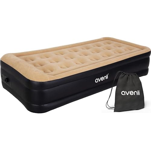 AVENLI Materasso Gonfiabile Autogonfiabile 196 x 97 x 47 cm – Letto Singolo con Pompa Integrata – Comfort Ergonomico & Superficie Flockata – Perfetto come Letto da Campeggio o per Ospiti