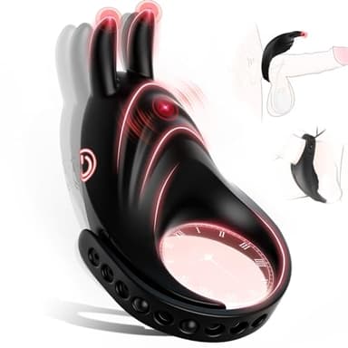 Vibratore Anello Vibrante per il Pene, Sex Toys con 7 modalità Vibratoreper Uomo, Sex Toy Coppia Anello Vibrante per il Pene Clitoride con Rabbit, Regolabile Anello Vibrante per Coppia, Sexitoi Uomo