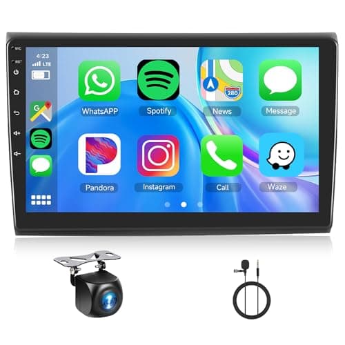 4+64G Android Autoradio per FIAT Bravo 2007-2014 9 Pollici HD Senza Fili Carplay Autoradio con Android Auto Navi GPS Mirror Link Bluetooth WiFi/FM/RDS/EQ/SWC/USB Telecamera Posteriore