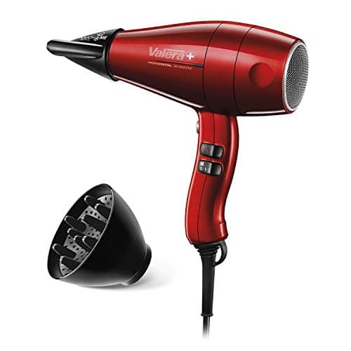 Valera, Swiss Silent Jet 8500, Asciugacapelli Professionale, Phon Silenzioso, con Potente Motore, 3 Livelli di Temperatura, Ionizzatore, Cavo Flessibile Anti-Attorcigliamento, 2000 W, Rosso