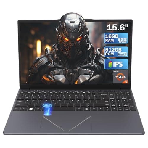 PC Portatile da 15,6" 16GB DDR4 512GB SSD, Laptop HD Processore AMD Ryzen 5 3500U Grafica Integrata Computer Portatile con Touch ID WiFi 2,4/5G Bluetooth 5.2 2xUSB 3.0 per Studenti/Ufficio/Gaming