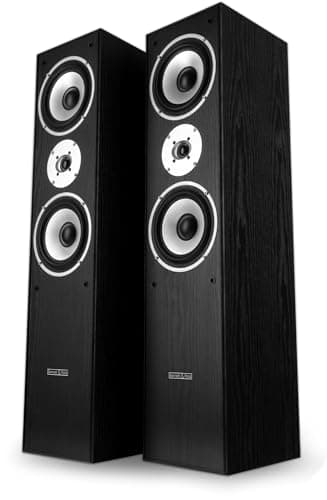 Bennett & Ross Radiant HiFi Coppia altoparlanti da pavimento nero 2x 180W RMS