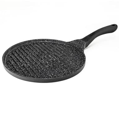 NAMAI - Bistecchiera Per Induzione - 26 CM ø - Alluminio - Adatta in Lavastoviglie - Rivestimento Antiaderente - Bistecchiera Antiaderente - Padella Griglia Bistecchiera - Griglia Per Induzione