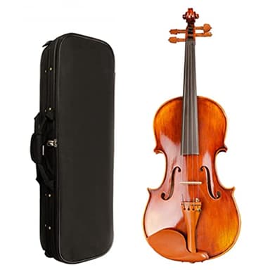 Violino Artigianale Professionale 4/4 A Strisce Naturali Strumento Musicale per Violino in Acero con Custodia Violini per Studenti