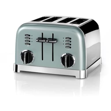 Cuisinart Tostapane a 4 fette | Ampie fessure, ideale per pane spesso e bagel | 6 livelli di doratura più scongelamento | leva di sollevamento alta | Bollitore abbinato disponibile | Pistacchio chiaro