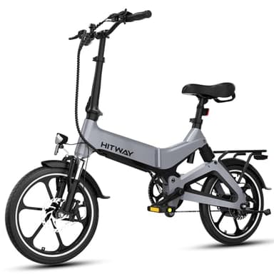 HITWAY Bicicletta Elettrica Pieghevole 16” Bici Elettrica Adulto E Bike con Li-Batteria 7,8Ah/36V, senza acceleratore,35-70 km