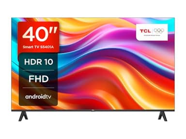 TCL 40S5401A, Smart TV 40” FHD con Android TV – HDR & Micro Dimming – Compatibile con Google Assistant, Chromecast e Google Home, design sottile