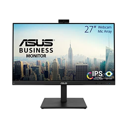ASUS BE279QSK Monitor 27”, FullHD (1920x1080), HDMI, IPS, Frameless, Webcam FullHD Integrata, Microfono, Speaker Integrati, Design Ergonomico, Eye Care, Riduzione Luce Blu, Nero
