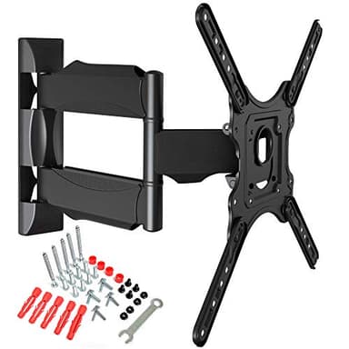 Ergosolid Parete, Alta qualità per TV LCD e LED 32-55 Pollici, Supporto Ultra Resistente, Braccio Girevole ed Estendibile, Nero, Unico