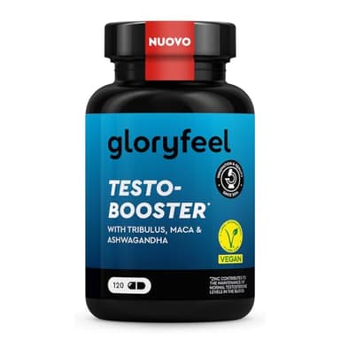 Testosterone Uomo Booster Extra, Dosaggio Ottimale, con Maca (20:1), Tribulus Terrestris (25:1), 500mg di Fieno Greco, Ginseng, Citrullina, Ashwagandha - 120 Capsule, Integratore Uomo